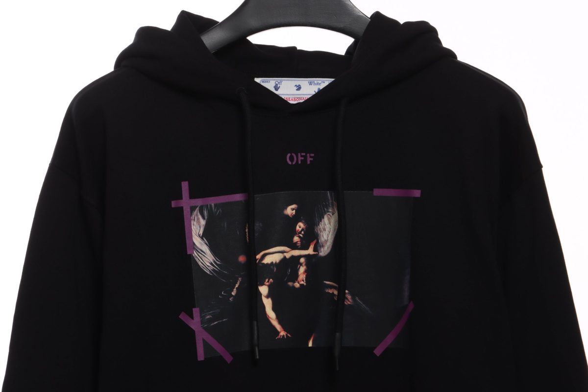 Off-White Religious Virgin Print Hoodie - Image 3