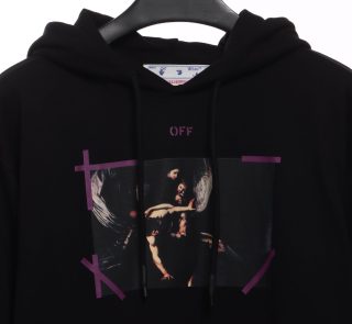 Off-White Religious Virgin Print Hoodie - Image 3