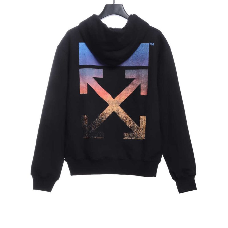 Off-White Purple Gradient Colorful Hoodie