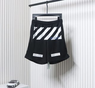Off-White Front Printed Mesh Shorts