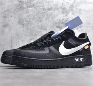 Off White x Nike Air Force 1 Low Black White Reps - Image 3