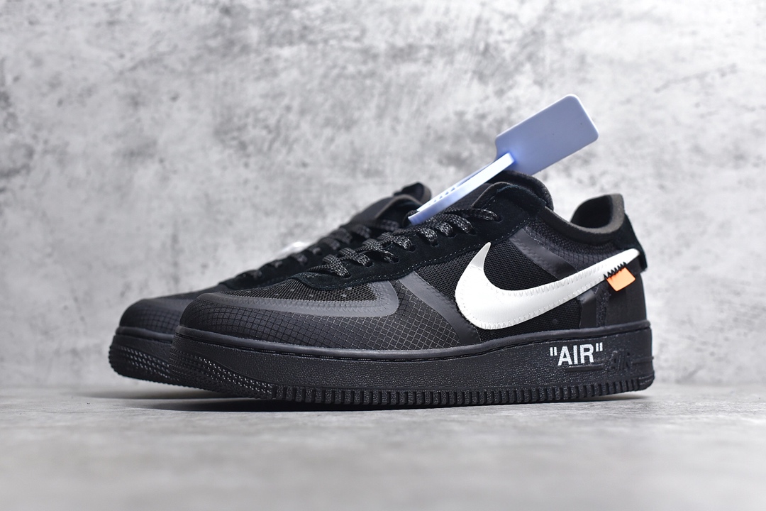 Off White x Nike Air Force 1 Low Black White Reps - Image 3
