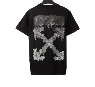Off-White Melting Arrow Print T-Shirt Black Brown