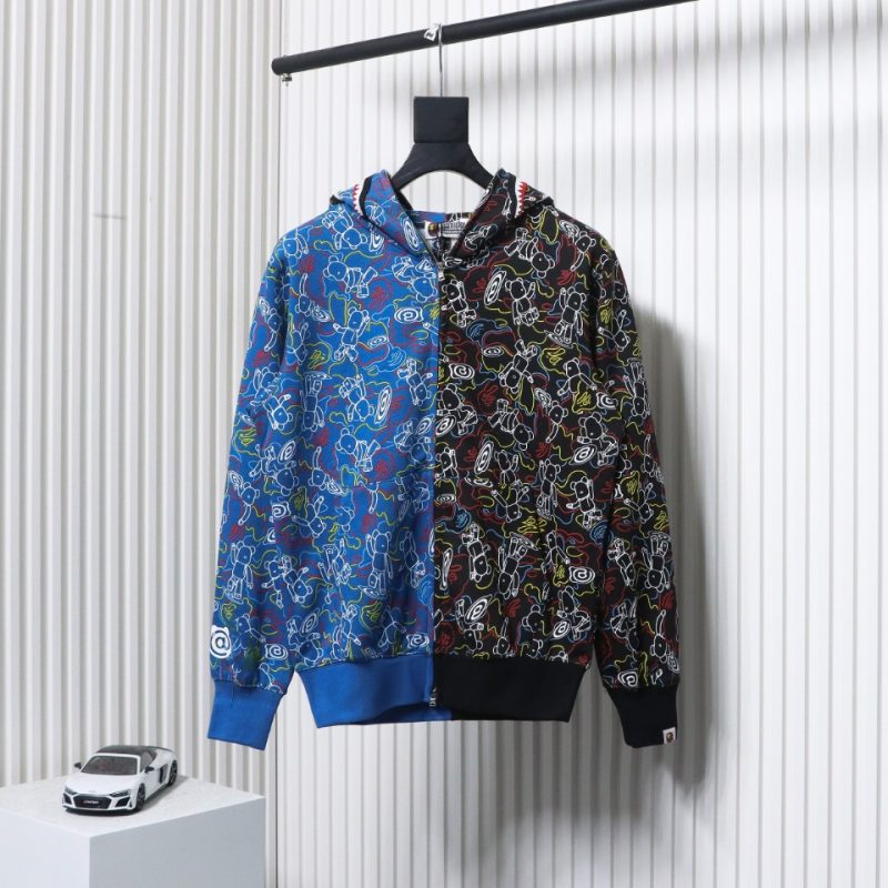 BAPE BAPE X MEDICOM TOY Camouflage Double Hat Hoodie