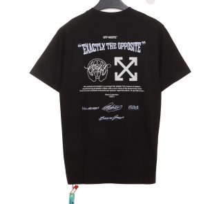 Off White Embroidered Logo Arrow Slogan T-Shirt