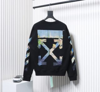 Off-White Oil Painting Printed Black Hoodie