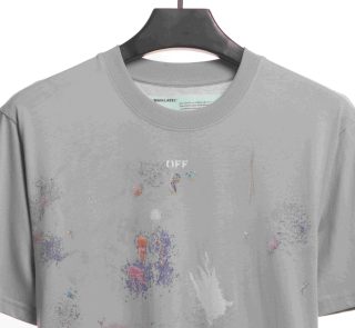 Off-White Fireworks T-Shirt Grey - Image 3