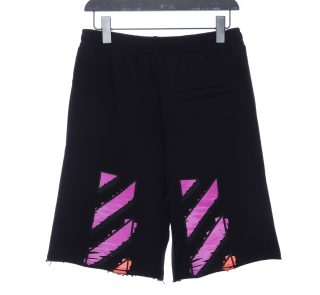 Off-White Purple Red Diagonal Shorts