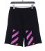 Off-White Purple Red Diagonal Shorts
