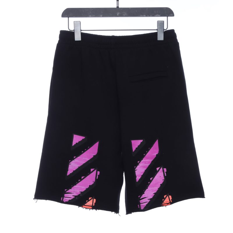 Off-White Purple Red Diagonal Shorts