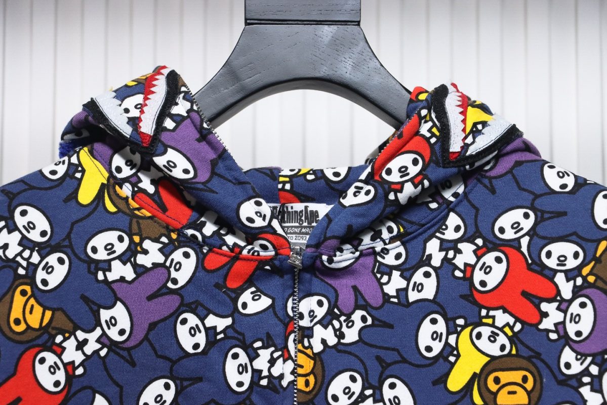 BAPE Melody Full Printing Double Hat Hoodie - Image 3