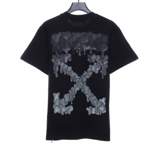 Off-White Melting Arrow Print T-Shirt Black Grey