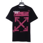 Off-White Graffiti Pink Arrow Black T-Shirt