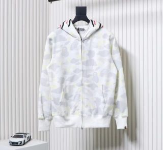 BAPE Camouflage Double Hat Hoodie White