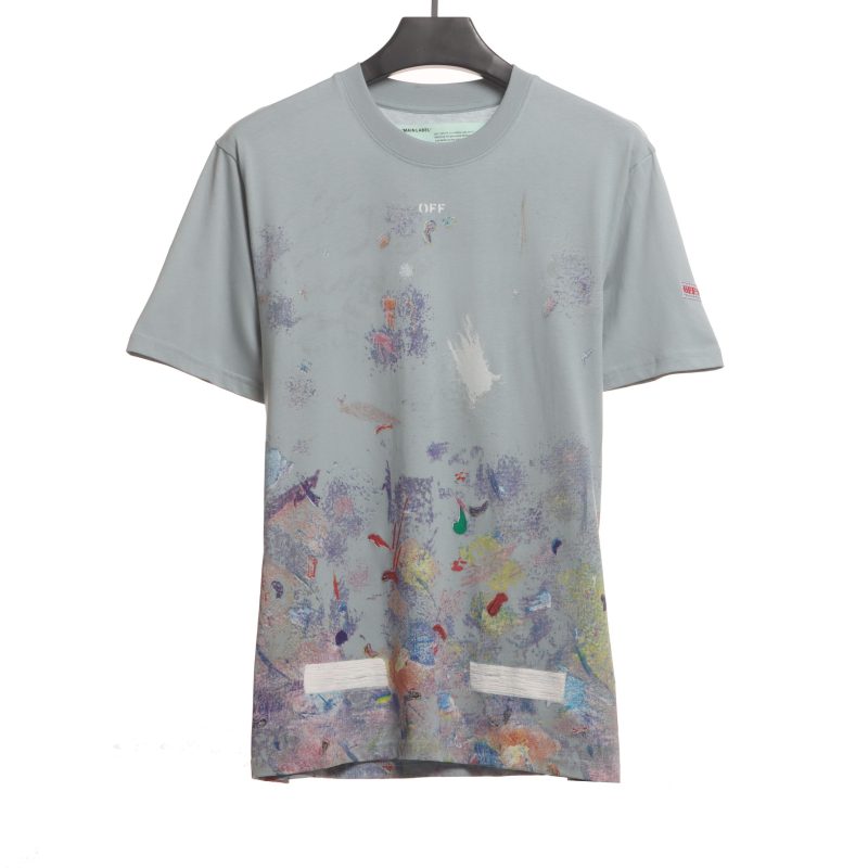 Off-White Fireworks T-Shirt Grey