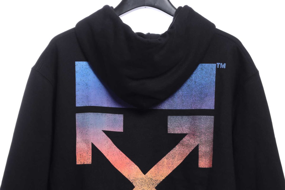 Off-White Purple Gradient Colorful Hoodie - Image 3