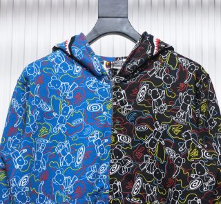 BAPE BAPE X MEDICOM TOY Camouflage Double Hat Hoodie - Image 3