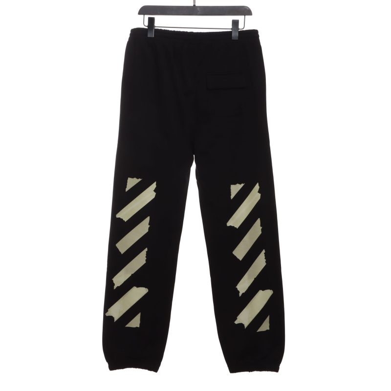 Off-White Yellow Rubber Strip Pants