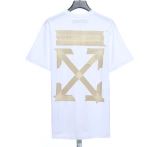 Off-White Rubber Strip Arrow Printing White T-Shirt