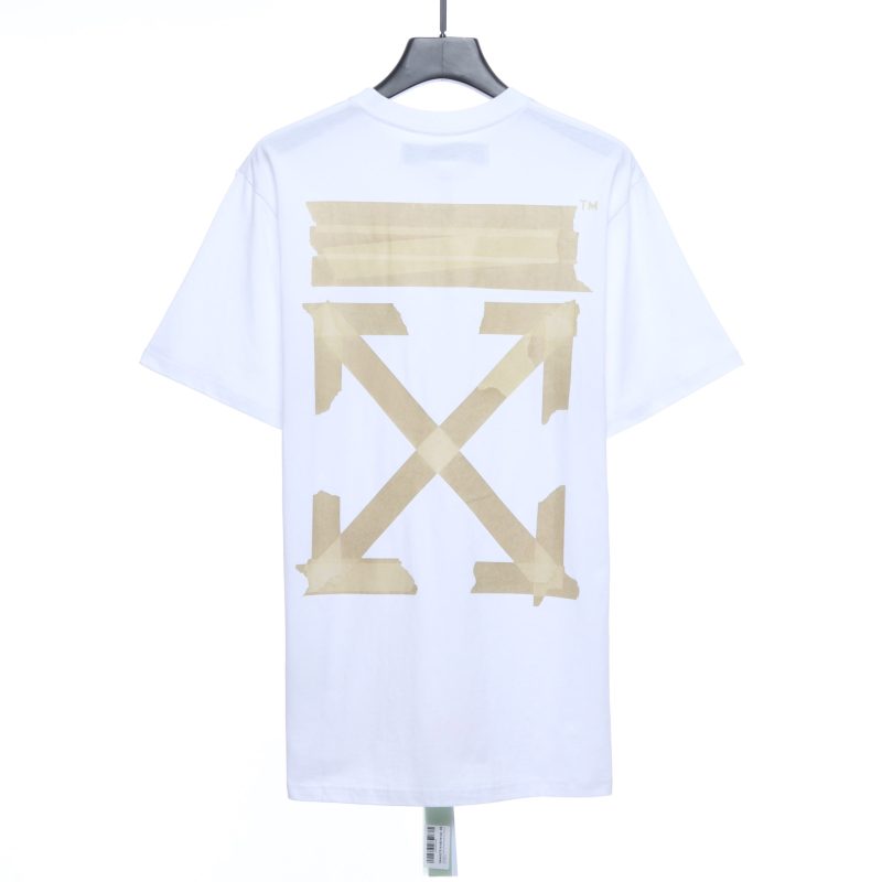 Off-White Rubber Strip Arrow Printing White T-Shirt