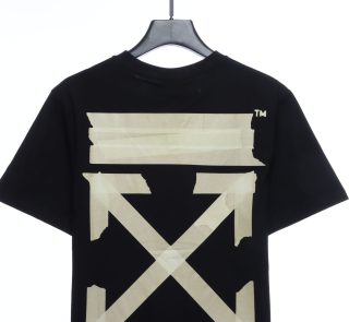 Off-White Rubber Strip Arrow Printing Black T-Shirt - Image 3