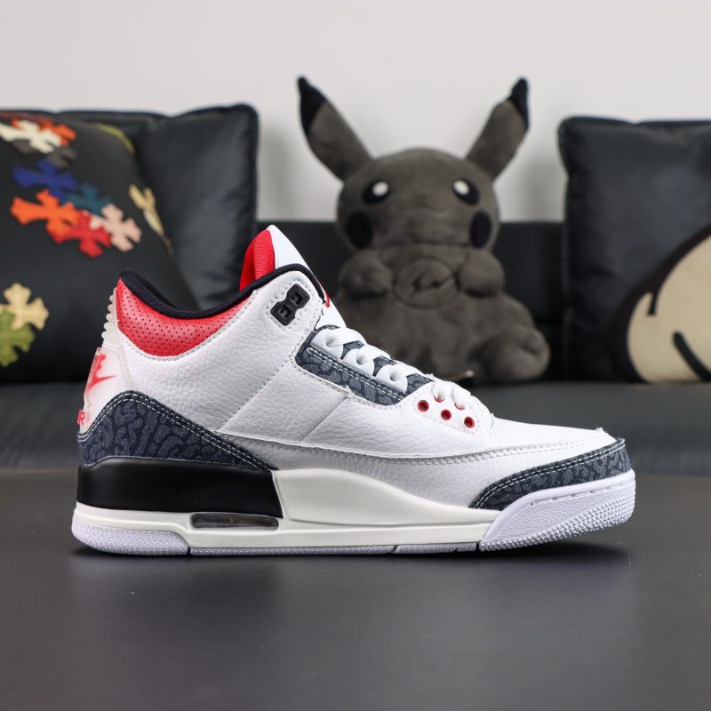 Air Jordan 3 Retro Denim SE White/Fire Red - Image 3