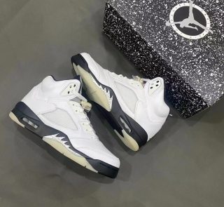 Air Jordan 5 Retro White and Black Replica - Image 3