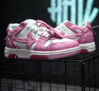OFF-WHITE Out Of Office Sartorial Stitching White Pink - Image 3