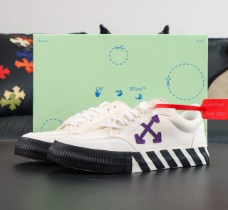 Off White Low Vulcanised White Purple