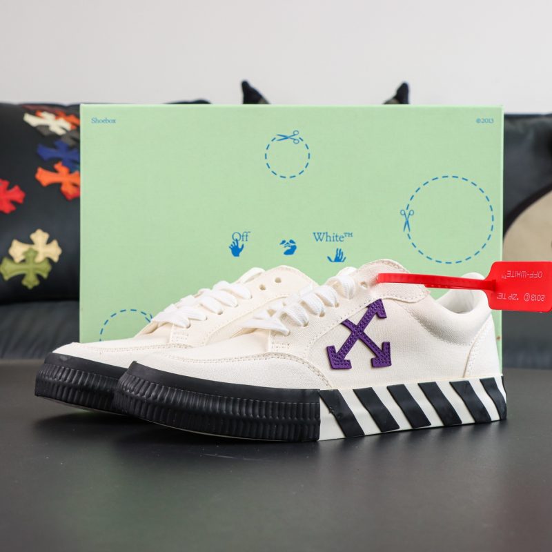 Off White Low Vulcanised White Purple