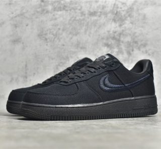 Stussy X Air Force 1 Low Triple Black Reps - Image 3