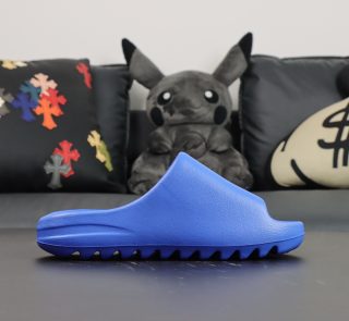 UA Yeezy Slide "Azure" Blue Reps - Image 3