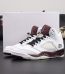 A Ma Maniere x Jordan 5 Burgundy Crush Reps with box and burgundy suede upper