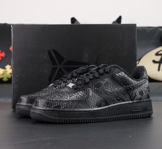 Air Force 1 Kobe Bryant Court Black Reps with retail-style box