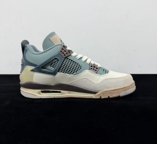 Inside view of Air Jordan 4 Snorlax Reps with mesh panel details