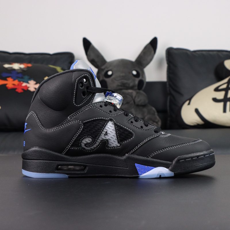Inner side of Awake NY Air Jordan 5 replica with mesh panels