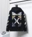 Off-White Oil Painting Printed Black Zipper Hoodie