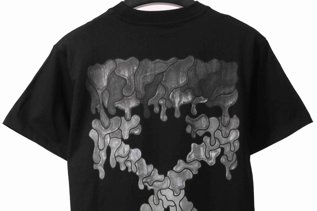 Off-White Melting Arrow Print T-Shirt Black Brown - Image 3