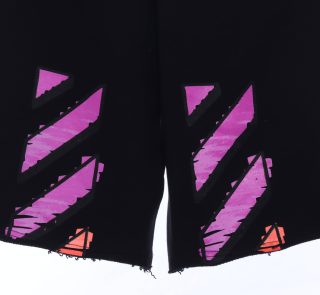 Off-White Purple Red Diagonal Shorts - Image 3