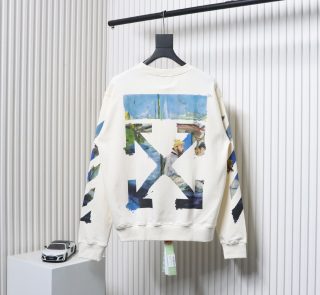 Off-White Oil Painting Printed White Hoodie