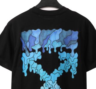 Off-White Melting Arrow Print T-Shirt Black Blue(Free Shipping) - Image 3