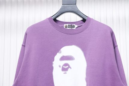 BAPE 24FW Ape Head Purple Sweatshirt - Image 3