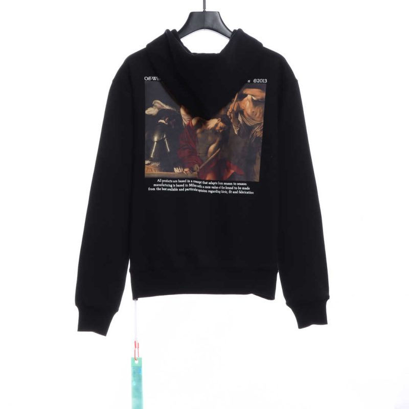 Off-White Vintage Classical Religious Oil Painting Hoodie