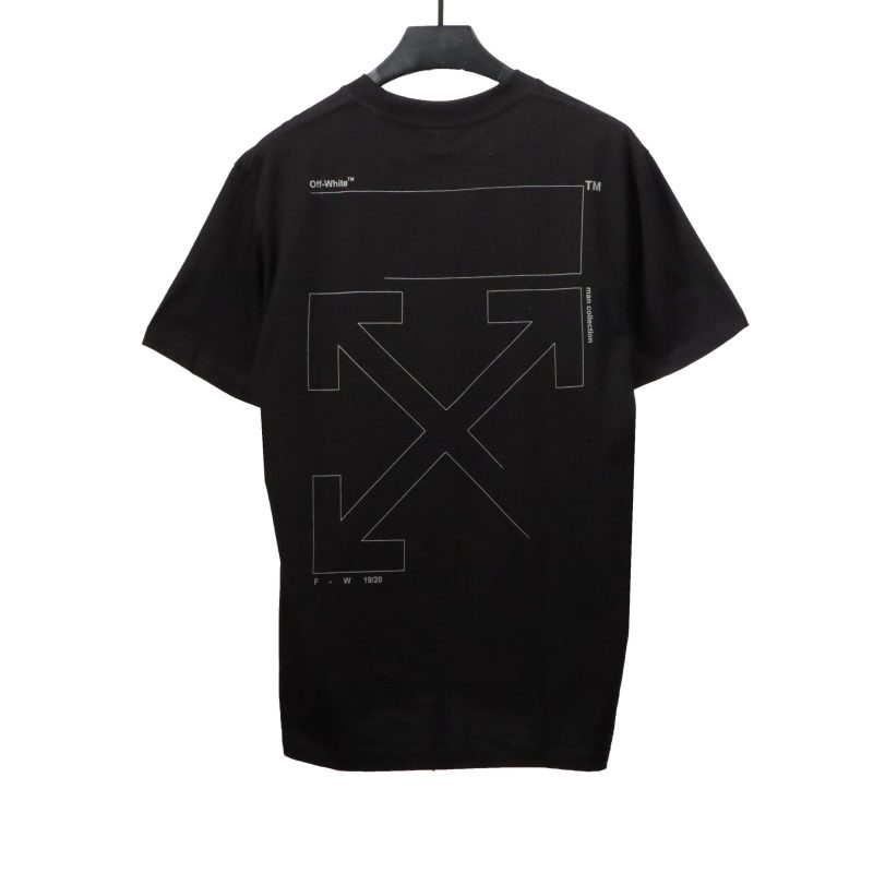 Off-White Incomplete lines Print T-Shirt
