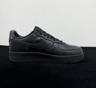 Inside view of CPFM Air Force 1 Black Reps with layered lettering detail