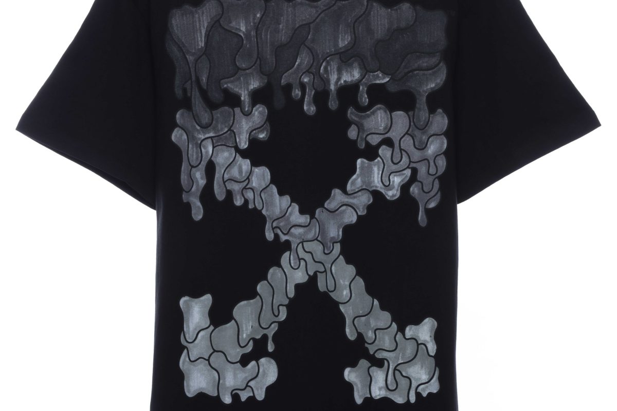 Off-White Melting Arrow Print T-Shirt Black Grey - Image 3