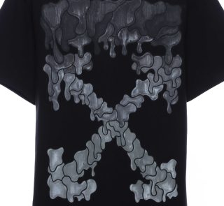 Off-White Melting Arrow Print T-Shirt Black Grey - Image 3