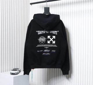 Off-White Blue Embroidered Hoodie Letter Hoodie