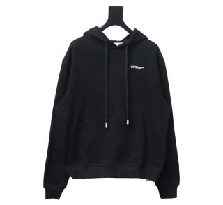 Off-White White Embroidered Arrow Hoodie - Image 2