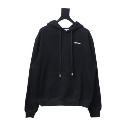 Off-White White Embroidered Arrow Hoodie - Image 2